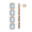 19.49 CTW Aquamarine & Diamond Halo Earrings 10K Rose - 2