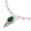 23.43 CTW Royalty Emerald & VS Diamond Necklace 18K - 2