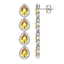9.2 CTW Fancy Citrine & Diamond Halo Earrings 10K White - 2