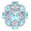 9.26 CTW Royalty Sky Topaz & VS Diamond Ring 18K White - 2