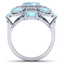 9.26 CTW Royalty Sky Topaz & VS Diamond Ring 18K White - 3