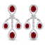 25.08 CTW Royalty Designer Ruby & VS Diamond Earrings