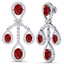 25.08 CTW Royalty Designer Ruby & VS Diamond Earrings - 3