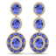 33.72 CTW Royalty Tanzanite & VS Diamond Earrings 18K