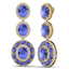 33.72 CTW Royalty Tanzanite & VS Diamond Earrings 18K - 3