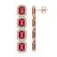 19.44 CTW Tourmaline & Diamond Halo Earrings 10K Rose - 2