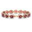 19.7 CTW Tourmaline & Diamond Halo Bracelet 10K Rose