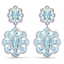 32.99 CTW Royalty Sky Topaz & VS Diamond Earrings 18K