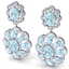 32.99 CTW Royalty Sky Topaz & VS Diamond Earrings 18K - 2