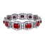 43.87 CTW Royalty Ruby & VS Diamond Bracelet 18K White - 2