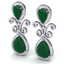 31.6 CTW Royalty Emerald & VS Diamond Earrings 18K - 2
