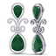 31.6 CTW Royalty Emerald & VS Diamond Earrings 18K - 3