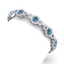 12 CTW SI/I Intense Blue And White Diamond Bracelet 18K