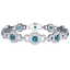 12 CTW SI/I Intense Blue And White Diamond Bracelet 18K - 3