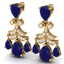 11.97 CTW Royalty Sapphire & VS Diamond Earrings 18K - 2
