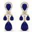 38.29 CTW Royalty Sapphire & VS Diamond Earrings 18K