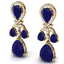 38.29 CTW Royalty Sapphire & VS Diamond Earrings 18K - 2