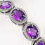24.72 CTW Amethyst & Diamond Halo Bracelet 10K White - 3