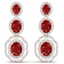 17.01 CTW Royalty Designer Ruby & VS Diamond Earrings