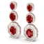 17.01 CTW Royalty Designer Ruby & VS Diamond Earrings - 2