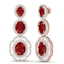 17.01 CTW Royalty Designer Ruby & VS Diamond Earrings - 3