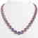 44.8 CTW Tanzanite & Diamond Halo Necklace 10K Rose