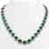 64.01 CTW Emerald & Diamond Halo Necklace 10K White
