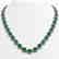 71.87 CTW Emerald & Diamond Halo Necklace 10K White