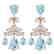 11.35 CTW Royalty Sky Topaz & VS Diamond Earrings 18K