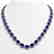 71.87 CTW Sapphire & Diamond Halo Necklace 10K White