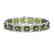 36.51 CTW Tourmaline & Diamond Halo Bracelet 10K White