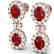 8.98 CTW Royalty Designer Ruby & VS Diamond Earrings - 2