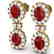 8.98 CTW Royalty Designer Ruby & VS Diamond Earrings - 2