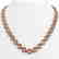 41.6 CTW Morganite & Diamond Halo Necklace 10K Rose