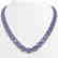 79.99 CTW Tanzanite & Diamond Halo Necklace 10K White