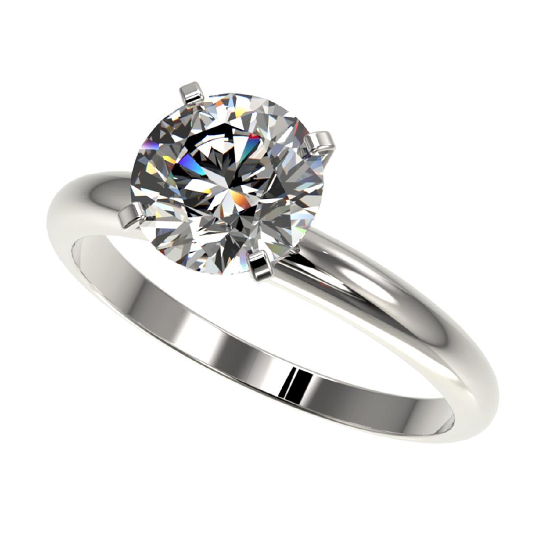 2.03 CTW Certified H-SI/I Quality Diamond Solitaire: REF-615Y2K - SKU:36449 ---- 2.03 CTW Certified H-SI/I Quality Diamond Solitaire Engagement Ring 10K White Gold Luxury Designer Brand Ring Appraised at $45,100 Certificate Number US36449 10k White gold