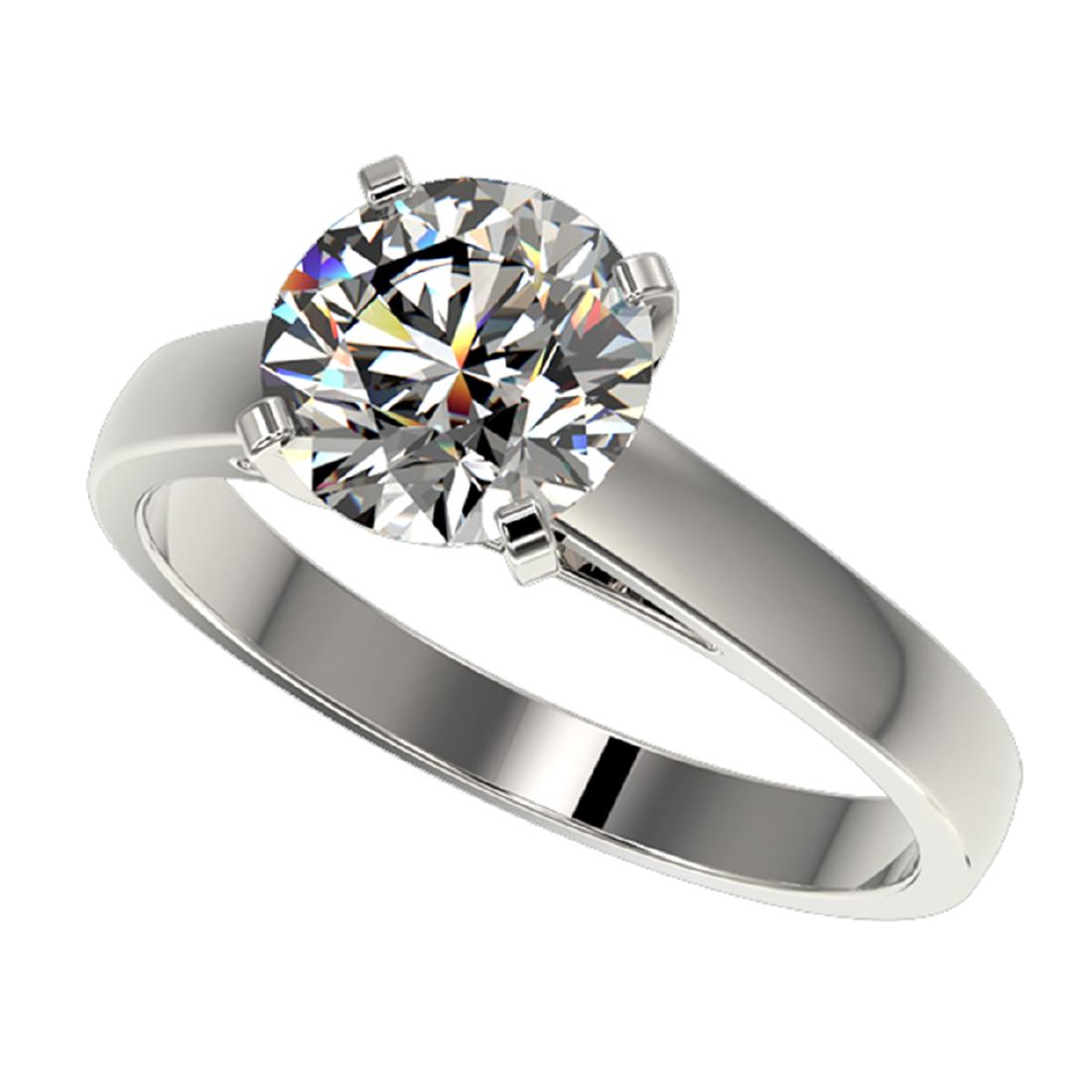 2.05 CTW Certified H-SI/I Quality Diamond Solitaire: REF-477K3W - SKU:36552 ---- 2.05 CTW Certified H-SI/I Quality Diamond Solitaire Engagement Ring 10K White Gold Luxury Designer Brand Ring Appraised at $35,000 Certificate Number US36552 10k White gold