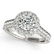 1.40 ctw VS/SI Diamond Halo Ring 18K White Gold -