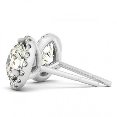 2.75 ctw Diamond Solitaire Earrings VS/SI 14K White