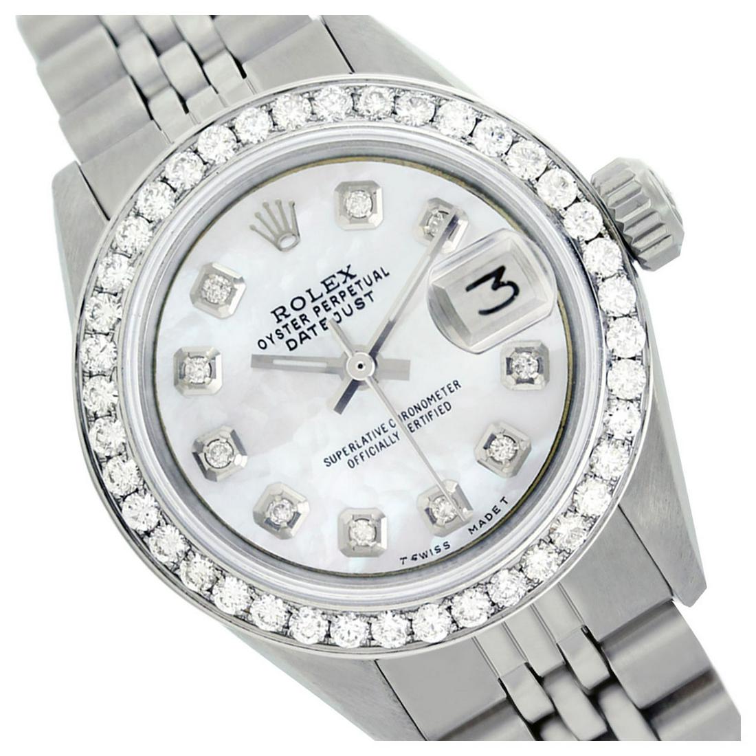 Rolex Ladies Stainless Steel, Diamond Dial & Diamond: REF-426Y2X ---- Rolex Ladies Stainless Steel, Diamond Dial & Diamond Bezel, Sapphire Crystal This watch is in Excellent Condition. Newly serviced & Polished to Factory specifications. Prepetual, Self-