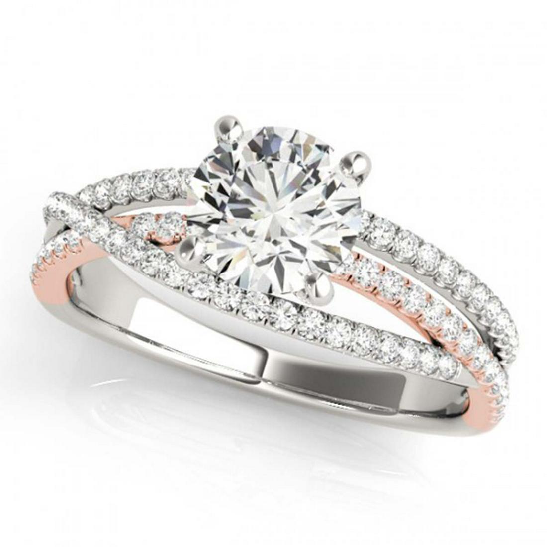 1.15 ctw VS/SI Diamond Solitaire Ring 18K White & Rose: REF-165A3V - SKU:28161 ---- 1.15 ctw VS/SI Diamond Solitaire Ring 18K White & Rose Gold Designer Brand Luxury Jewelry, made in the USA Suggested Retail Price: $10,900 Factory offers perfect factory si