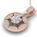 1.5 ctw VS/SI Diamond Art Deco Stud Necklace 18k Rose - 2