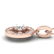 1.5 ctw VS/SI Diamond Art Deco Stud Necklace 18k Rose - 3