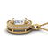 2 ctw VS/SI Diamond Art Deco Micro Halo Necklace 18k - 3