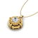 0.75 ctw VS/SI Diamond Art Deco Stud Necklace 18k
