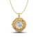 0.75 ctw VS/SI Diamond Art Deco Stud Necklace 18k - 2
