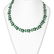 121.83 ctw Emerald & Diamond Necklace 18K White Gold -