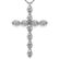 2 ctw Oval Diamond Designer Cross Necklace 18K White