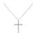 2 ctw Oval Diamond Designer Cross Necklace 18K White - 2