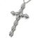 2 ctw Oval Diamond Designer Cross Necklace 18K White - 3